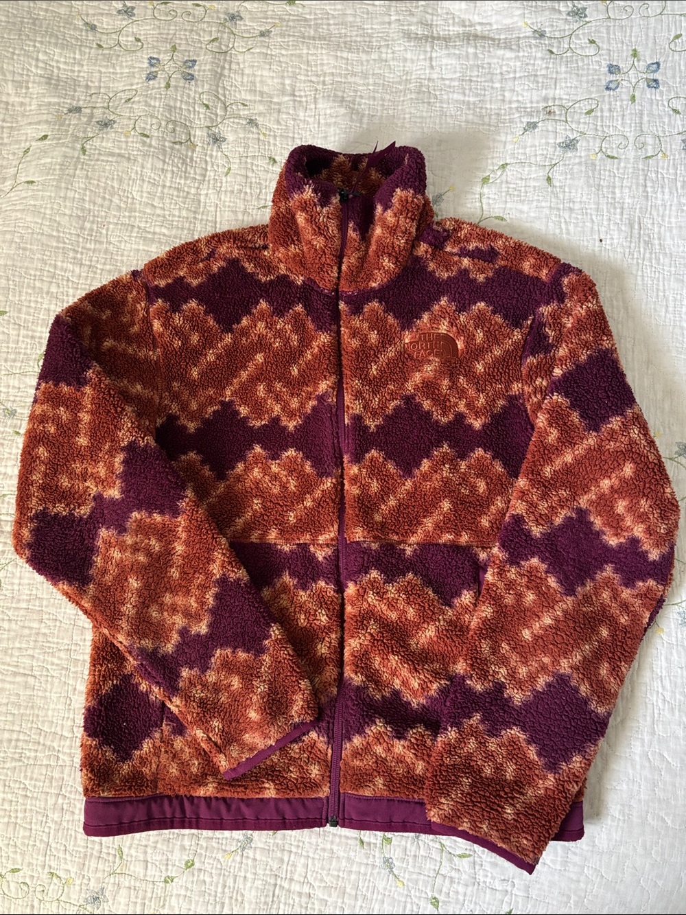 The North Face Campshire Sherpa Fleece Jacket Women's XS Geo Full Zip Cozy